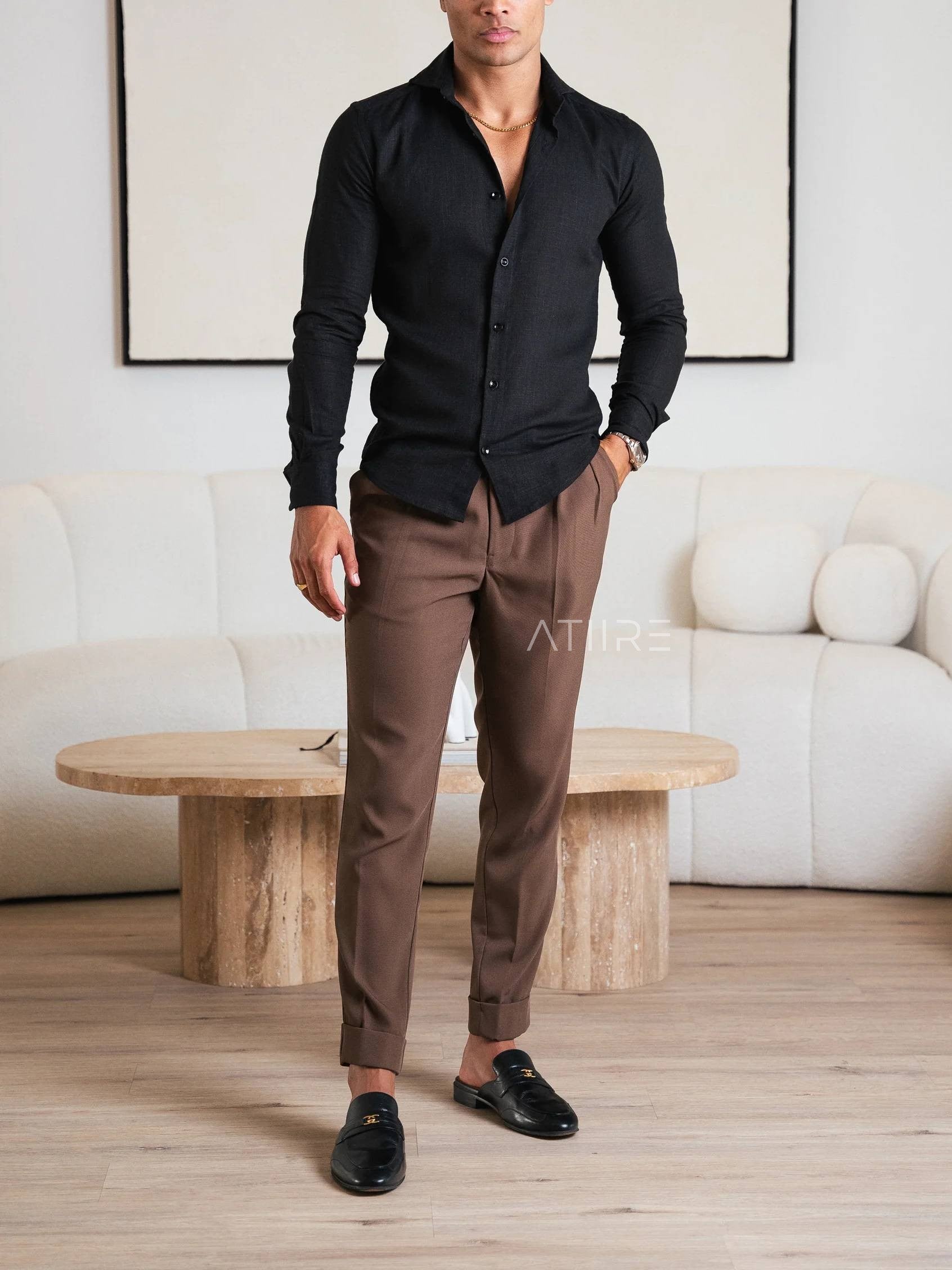 BROWN SIGNATURE ITALIAN GURKHA PANTS